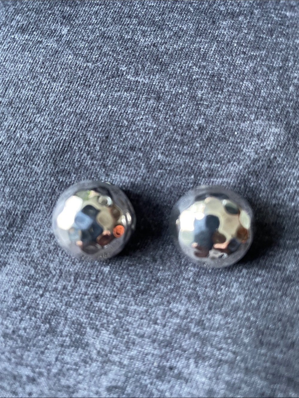 Silpada Vintage & Hard to find- Round Hammered Silver Clip Earrings